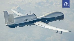 An American drone monitors the Libyan coast amid international surveillance operations