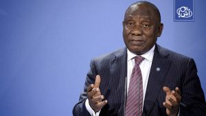 The President of South Africa announces the formation of the national unity government