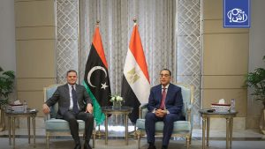 The Egyptian Prime Minister discusses with Dbeibeh activating cooperation between Egypt and Libya