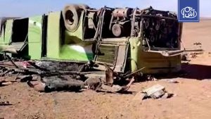 14 قتيلا و34 مصابا في حادث انقلاب حافلة بجنوب الجزائر