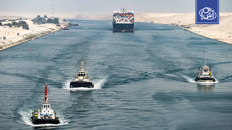 جنوح سفينة في قناة السويس