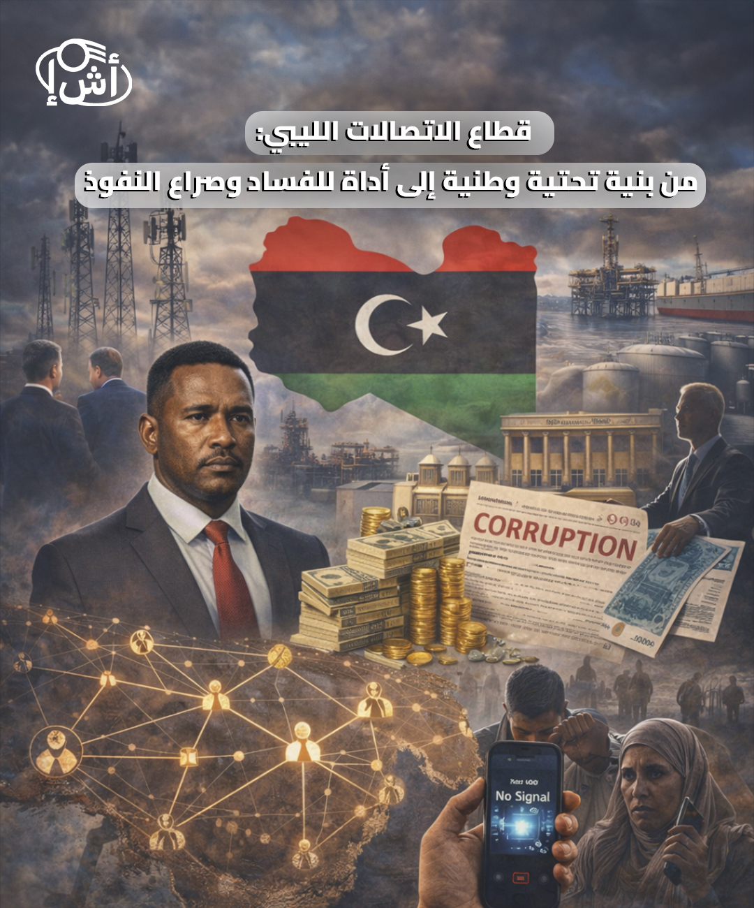 قطاع الاتصالات الليبي: من بنية تحتية وطنية إلى أداة للفساد وصراع النفوذ