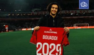 لاعب الوسط الواعد أيوب بوعدي في صفوف المنتخب المغربي