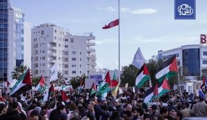 وقفة احتجاجية في تونس دعماً لغزة والأسرى الفلسطينيين